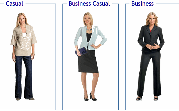 casual professional women's attire